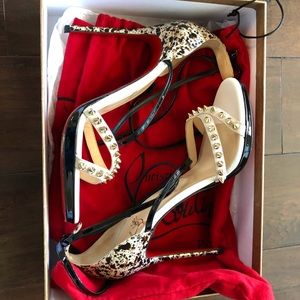 Christian Louboutin Veau Velours Spikes Sandals